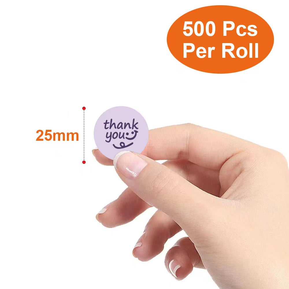 Thank you stickers cartoon stickers 500pcs per roll