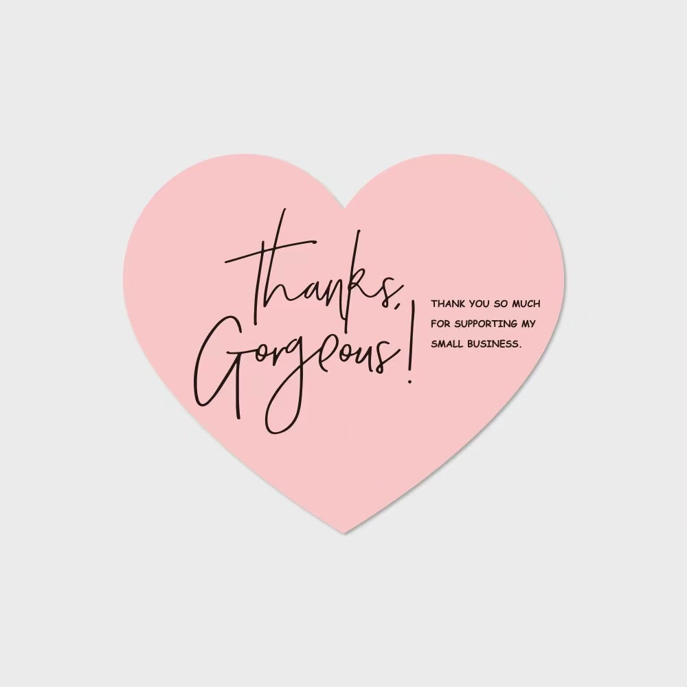 Thank you cards heart shape cards gift cards 20pcs